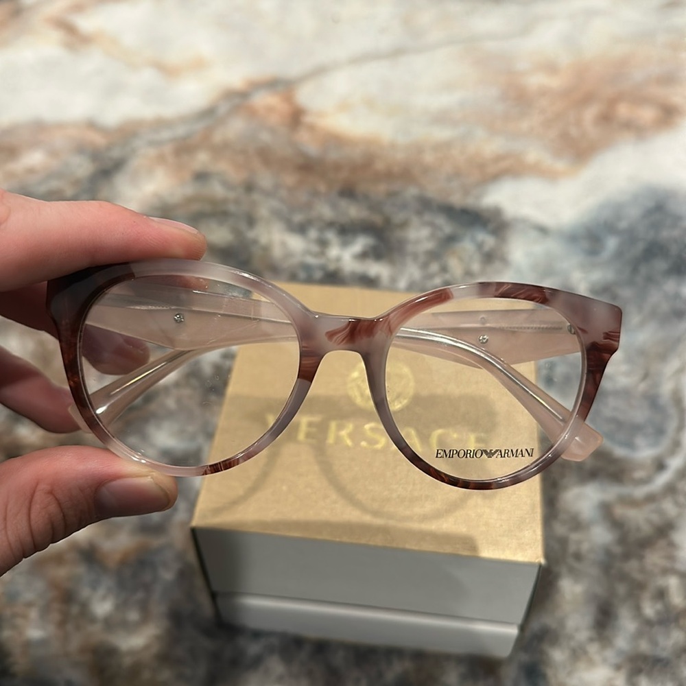 Emporio Armani, pink floral eyeglasses